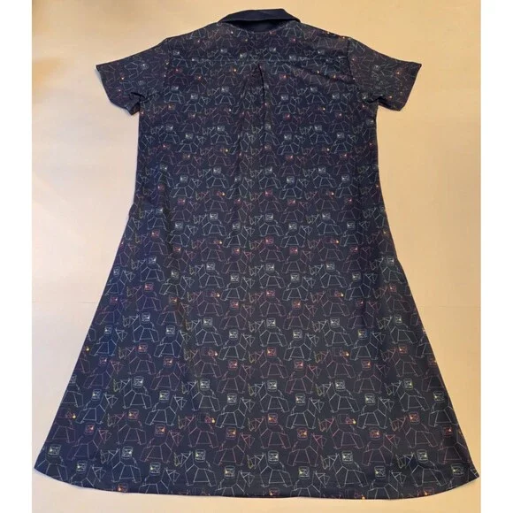 William Murray Golf Dress Women’s Small Blue Print Polo Performance Stretch - Picture 2 of 9